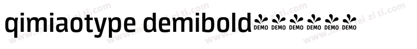 qimiaotype demibold字体转换